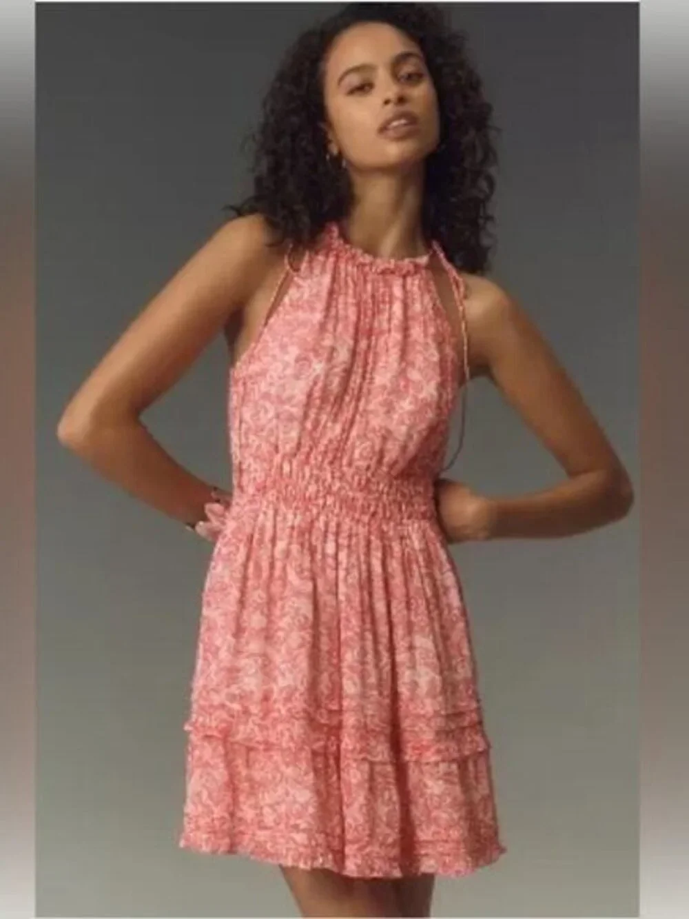 anthropologie somerset halter dress Somerset Chiffon Maxi Dress